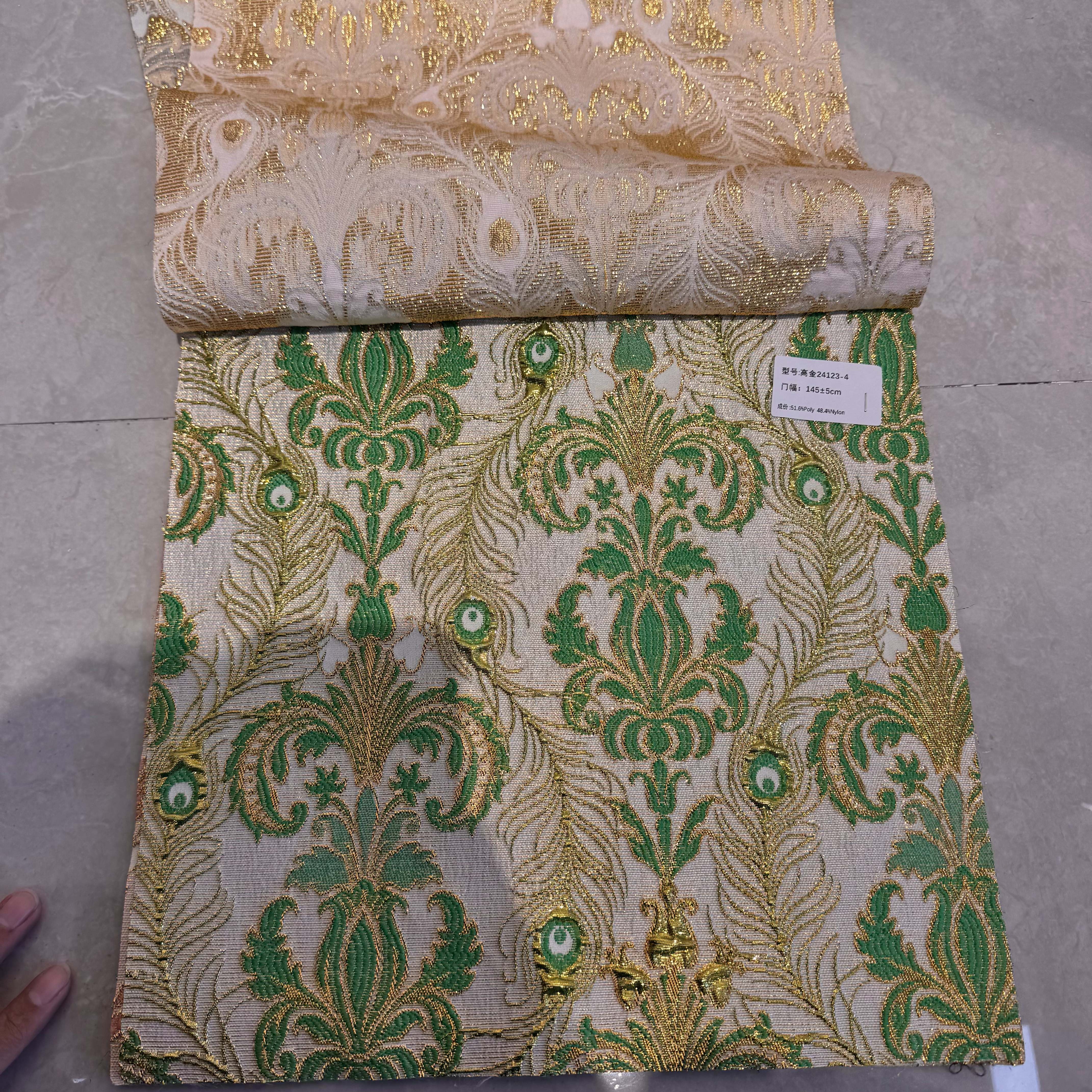 Colorful embroidered fabric in stock, ethnic-style home textiles, home tablecloths, handicrafts, curtain accessories, lace fabric, heavy gold thread embroidery, lace accessories, European and American style Christmas overlock decorative lace ribbons wholesale pic 4