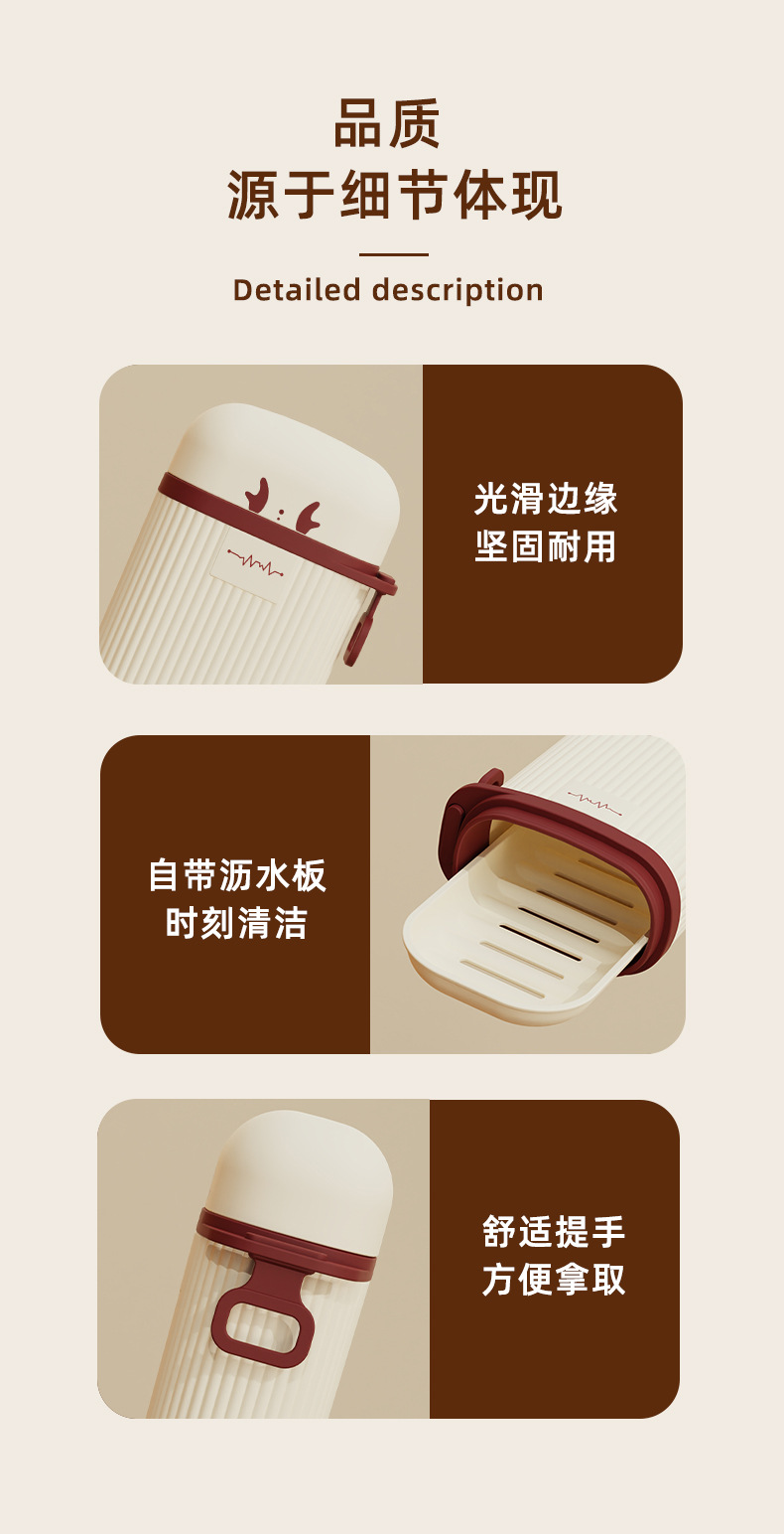 T54-TH-6212 New Domilon Travel Soap Box Double-layer Portable Soap box for business trips and travels detail image 11