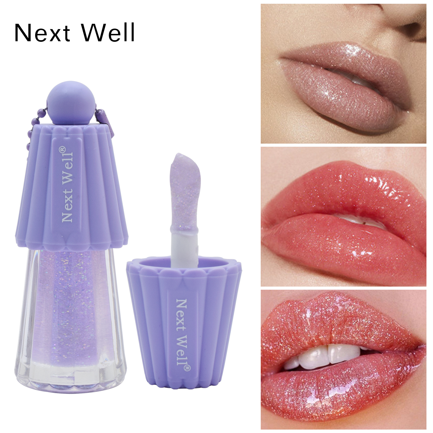 فرشاة Next Well 6 صبغ شفتيها بزيت عسل الشفاه المليء بزيت الشفاه الممزوج باللونين الممزوج عبر الحدود المملوءة بالماء Item Picture