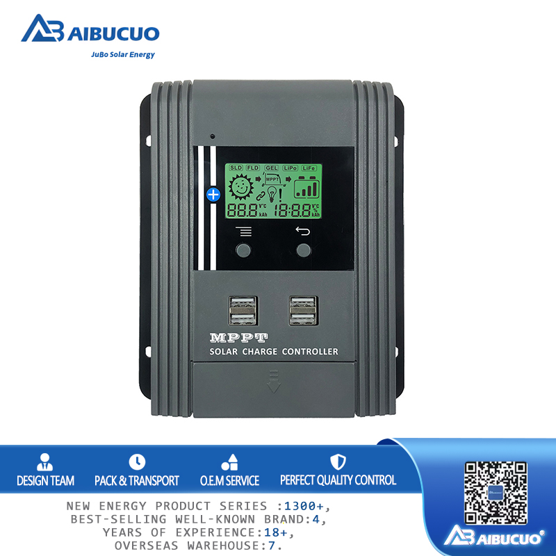 AIBUCUO Jubo Intelligent MPPT solar charging controller for charging lead-acid/iron phosphate ternary lithium batteries