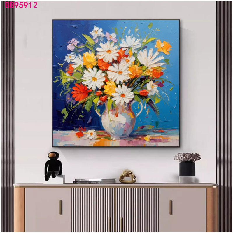 梦幻色彩花卉艺术装饰画 多彩抽象花海客厅卧室墙面挂画 现代简约详情12