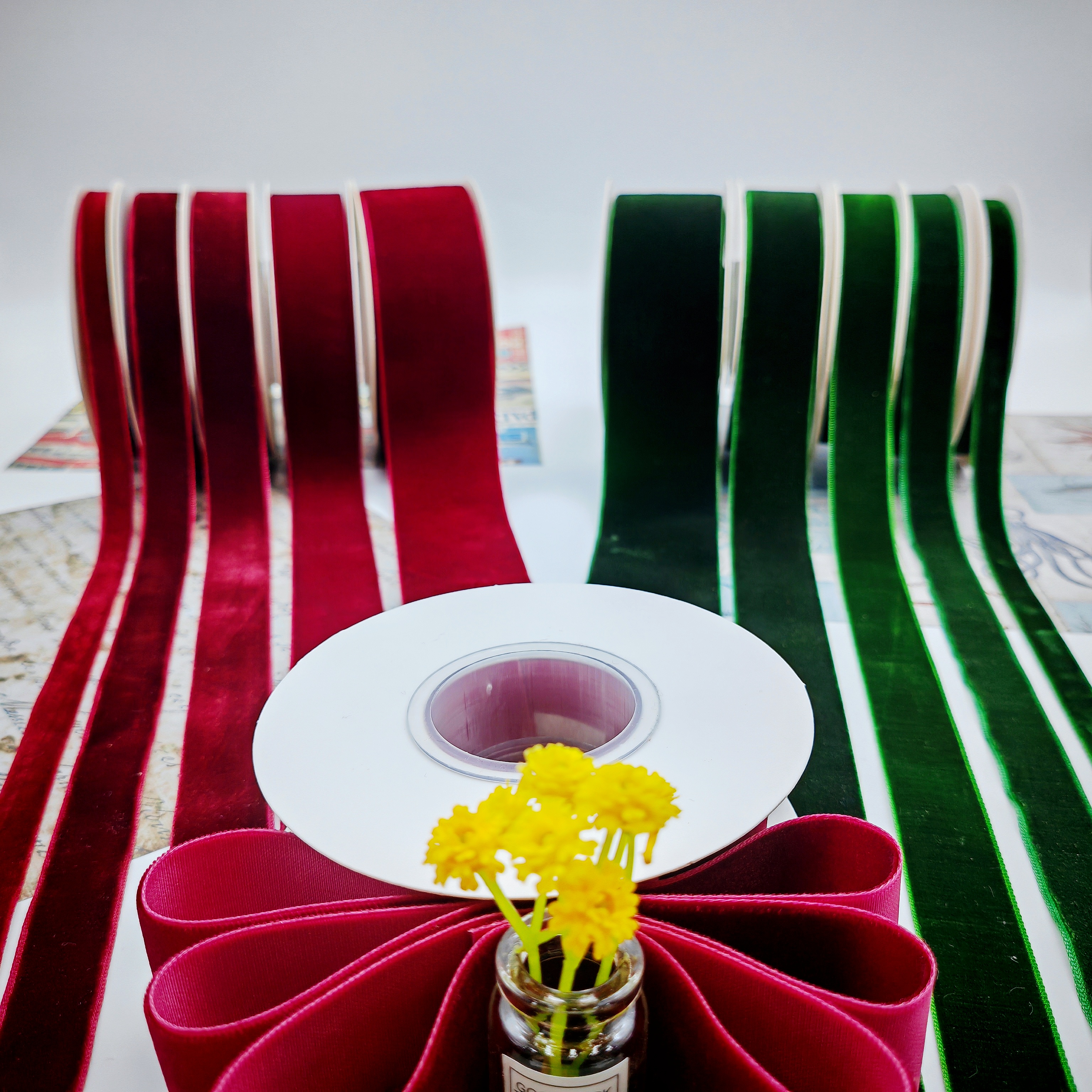 织带/渐变织带/丝带蝴蝶结/茗帏织带/丝带白底实物图