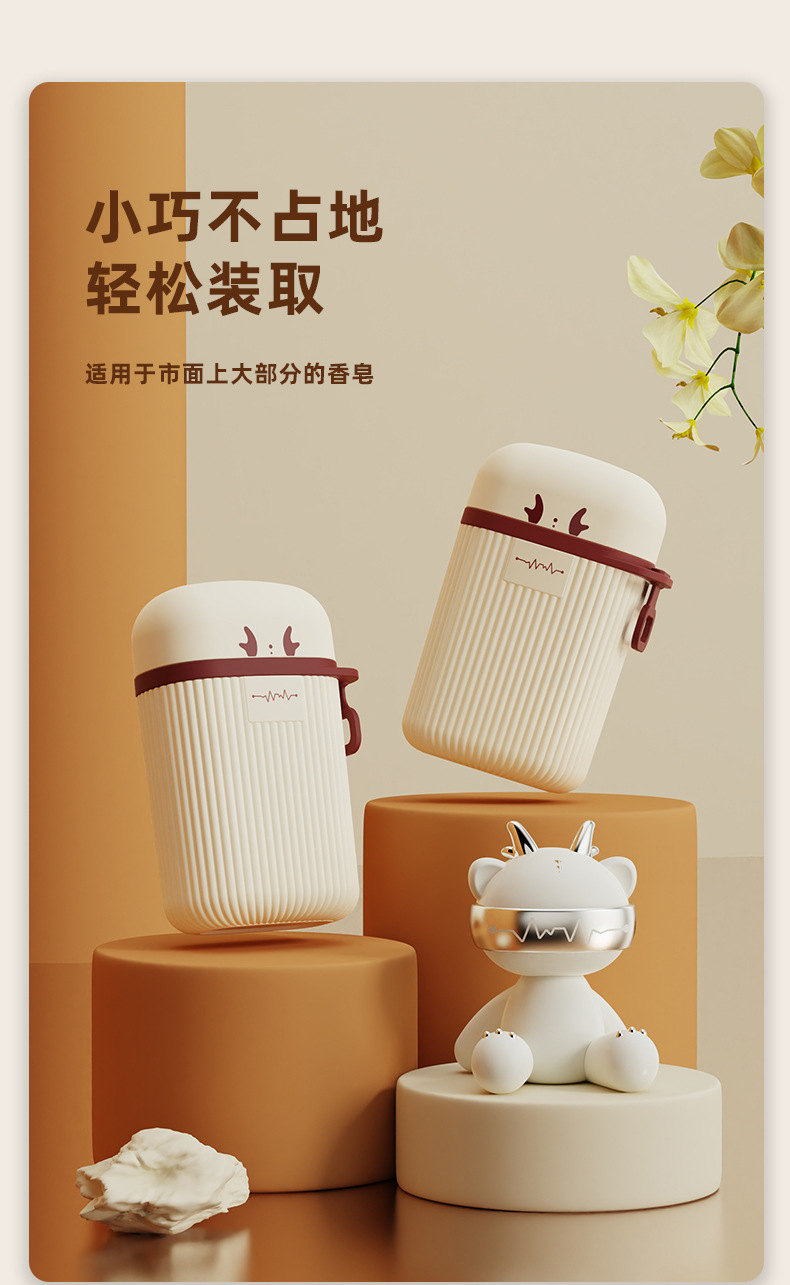 T54-TH-6212 New Domilon Travel Soap Box Double-layer Portable Soap box for business trips and travels detail image 3