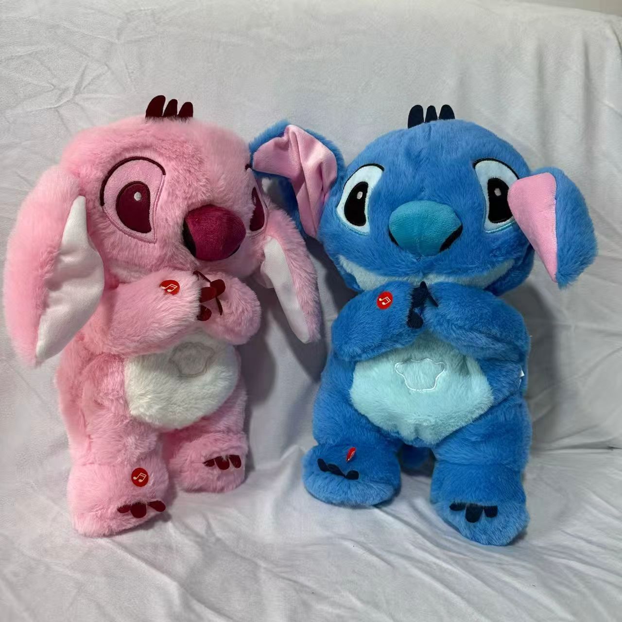 跨境玩具会呼吸史迪仔娃娃水獭玩偶宝宝安抚毛绒公仔宝宝睡眠礼物 40cm