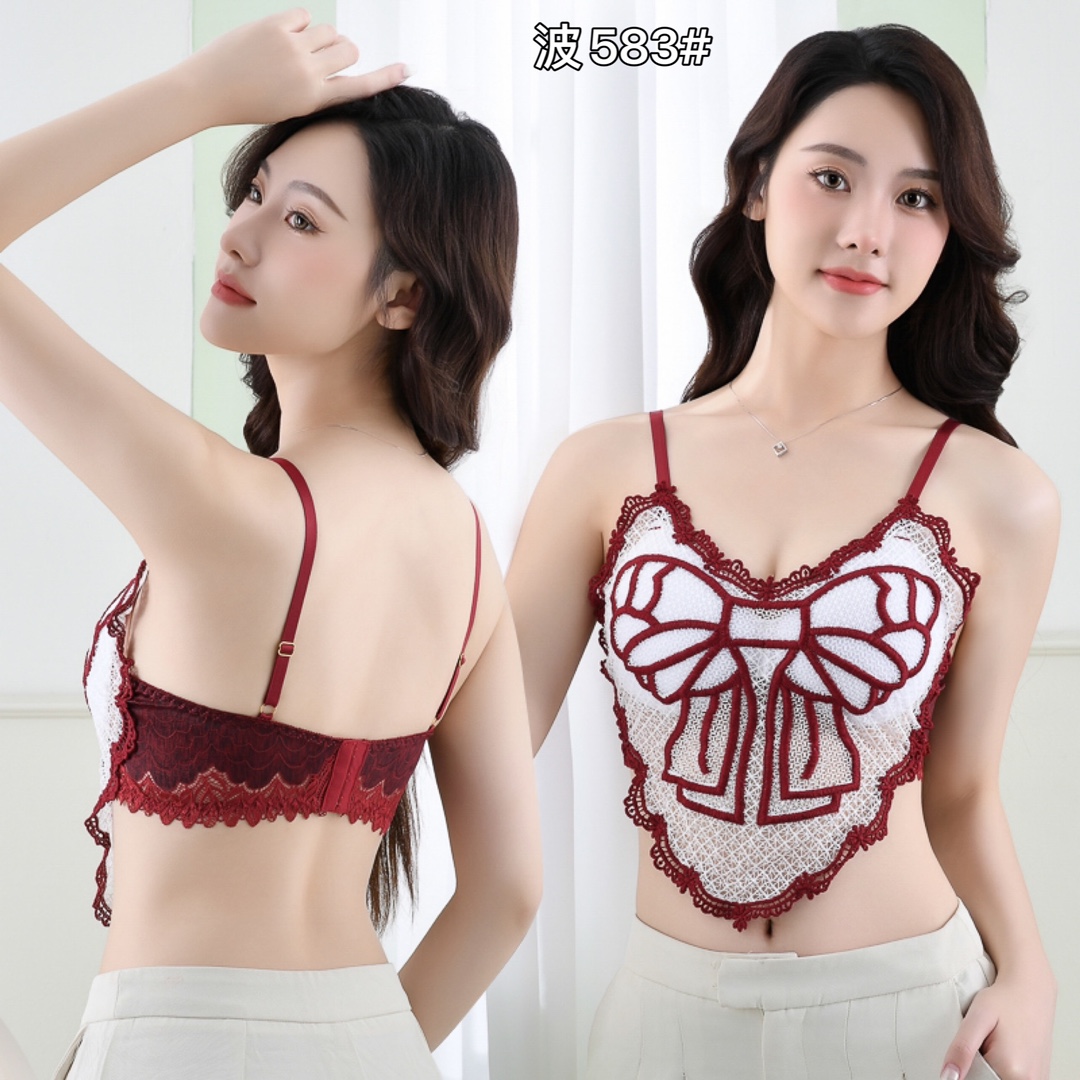 性感水溶花蕾丝美背新品/吊带背心带胸垫详情图4