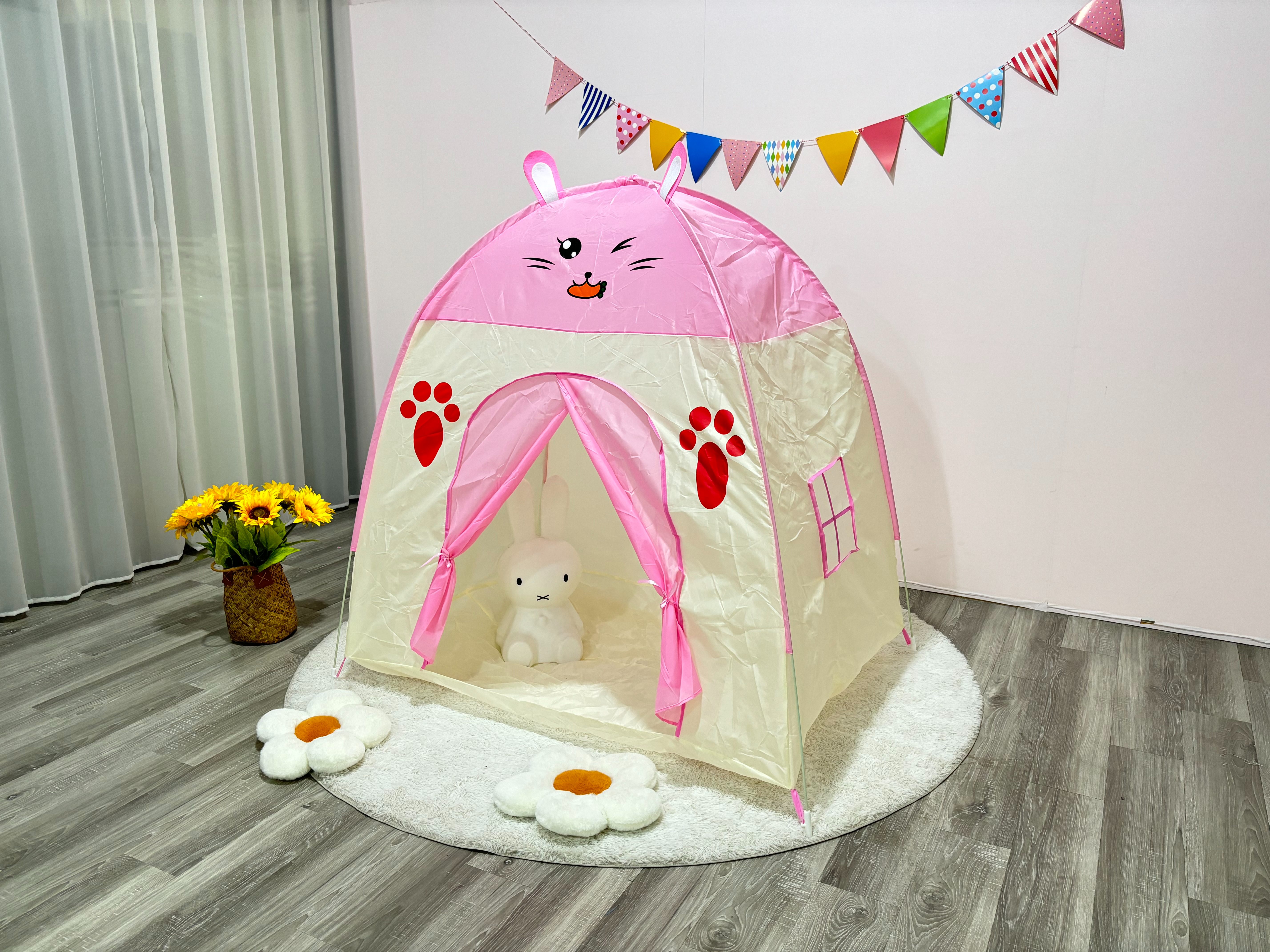小猫兔子纱款帐篷儿童游戏屋帐篷儿童过家家玩具早教玩具