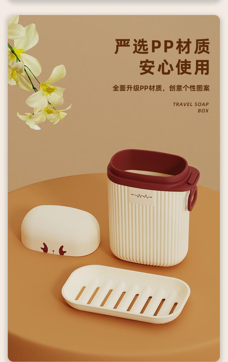T54-TH-6212 New Domilon Travel Soap Box Double-layer Portable Soap box for business trips and travels detail image 6