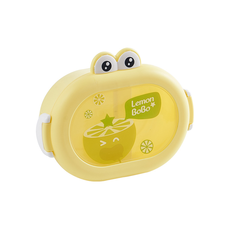 BoBo卡通水果造型餐盒 儿童可爱便携分格饭盒 萌趣柠檬草莓款便当盒详情5