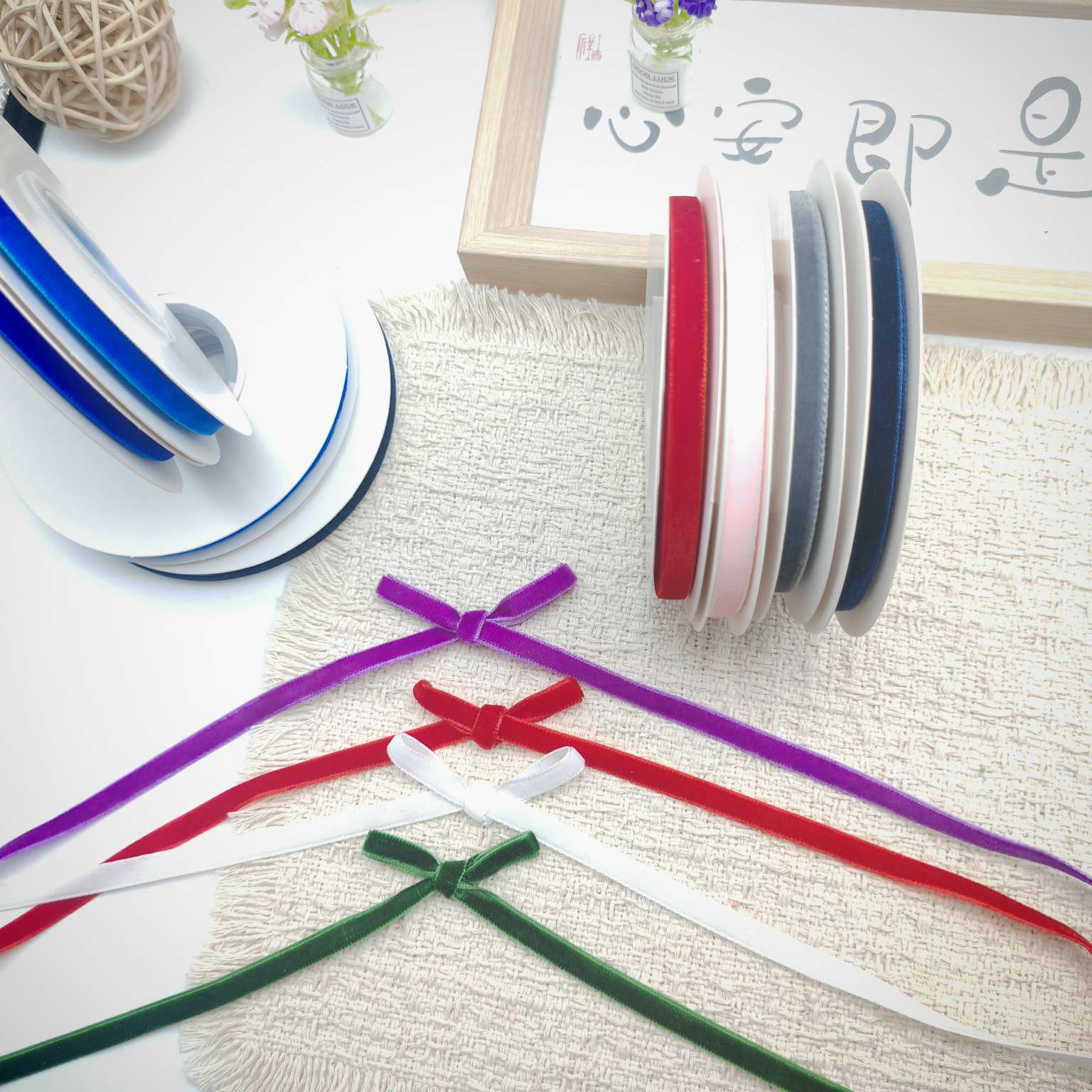 Webbing ribbon bow ribbon details Picture