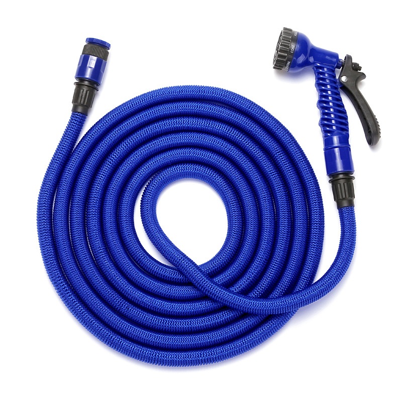 Cross-border high-pressure car wash water gun water pipe, household 3x telescopic explosion-proof hose, multi-functional flower watering water gun details Picture