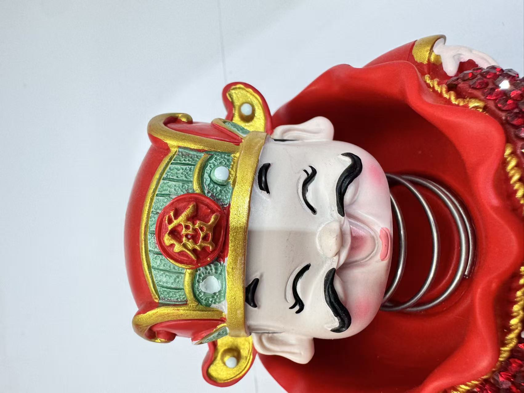 High-end and luxurious wealth god ornaments, brimming with wealth and beauty, car accessories, luxurious decorative items, feng shui decorations Specification image