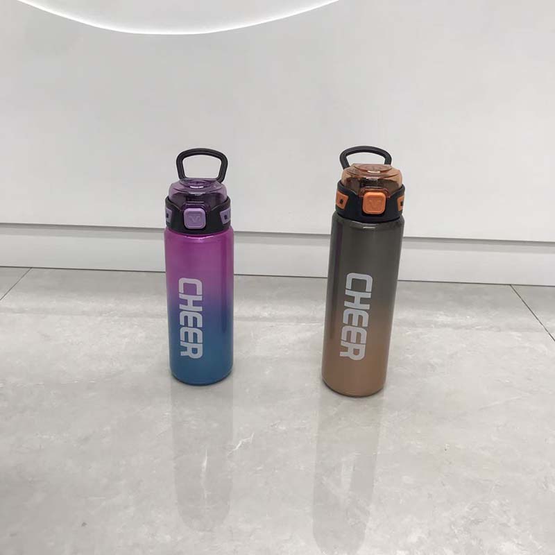 CHEER渐变色弹跳盖水杯 潮流ins风大容量运动便携杯子 多色可选详情5