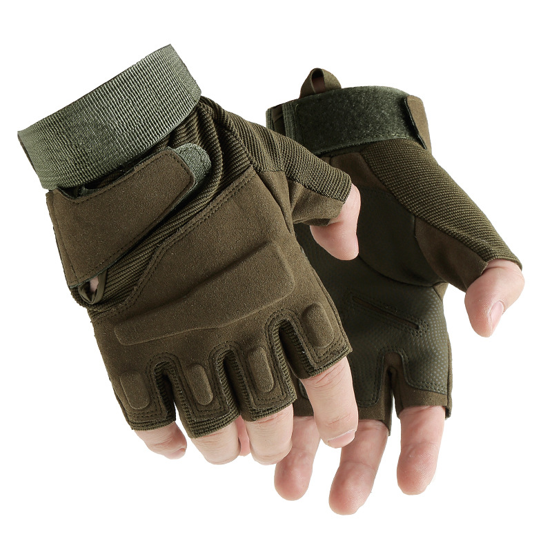 Sports Black Eagle Tactical Half-Finger Gloves, Fingerless military gloves, men's fitness, Men's Outdoor Mountain climbing, Cycling training, driving Specification image
