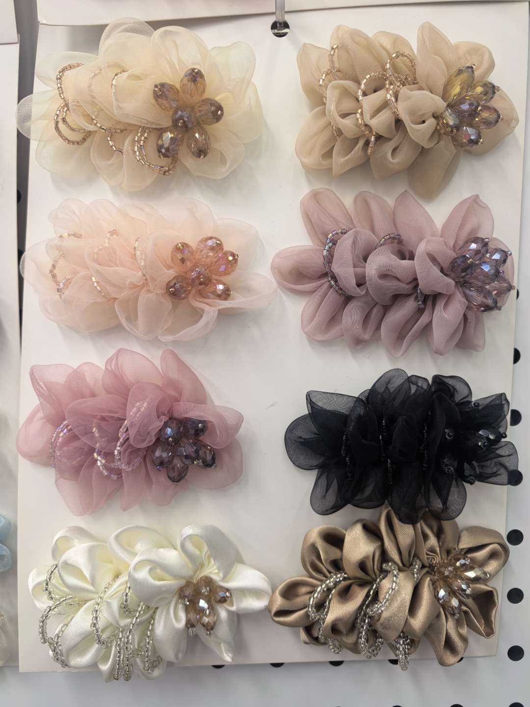 Corsages, headwear accessories, shoe flowers