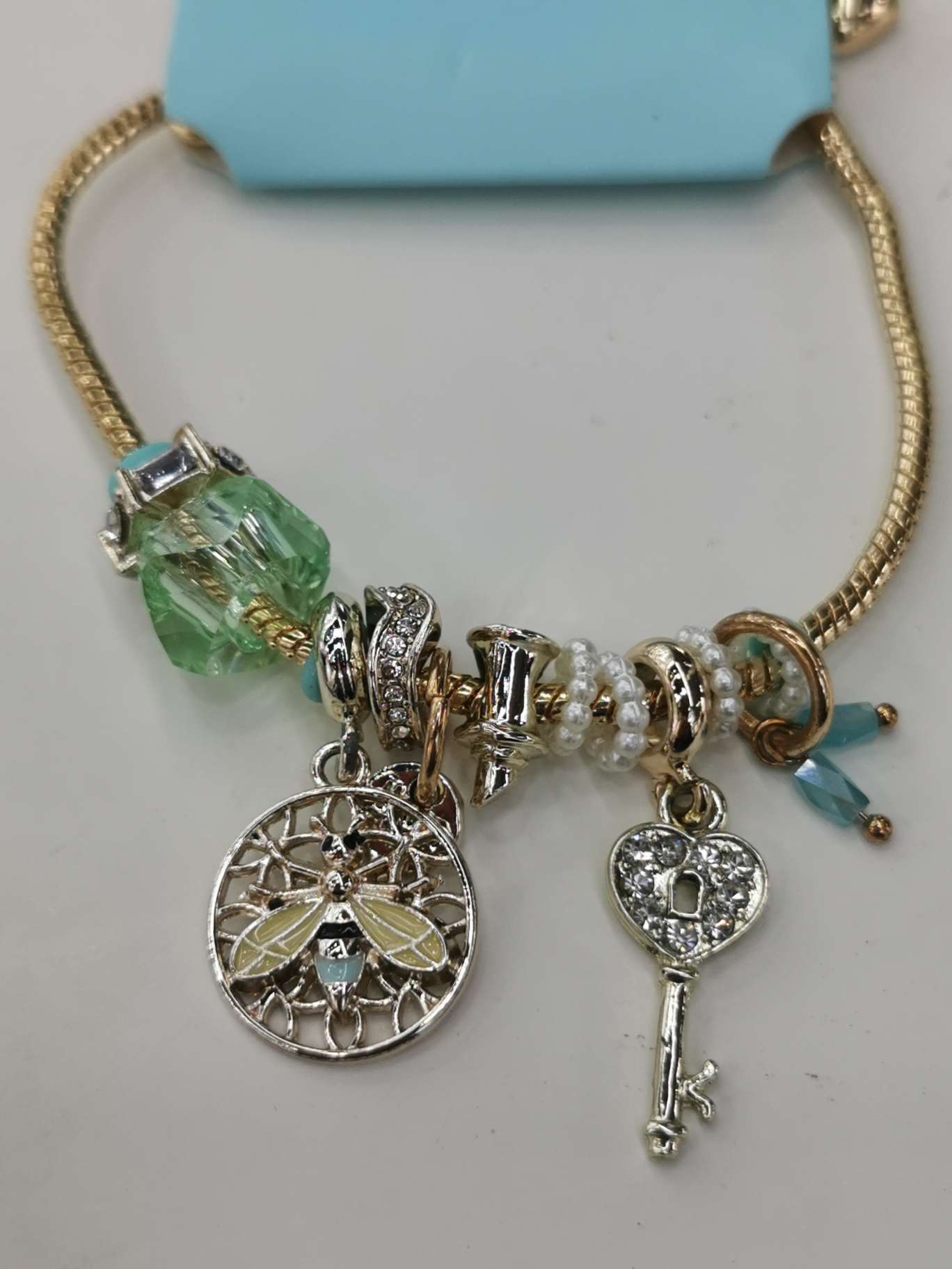 时尚不锈钢手镯沙金铜亚克力晕染手饰简约百搭女款潮流手环