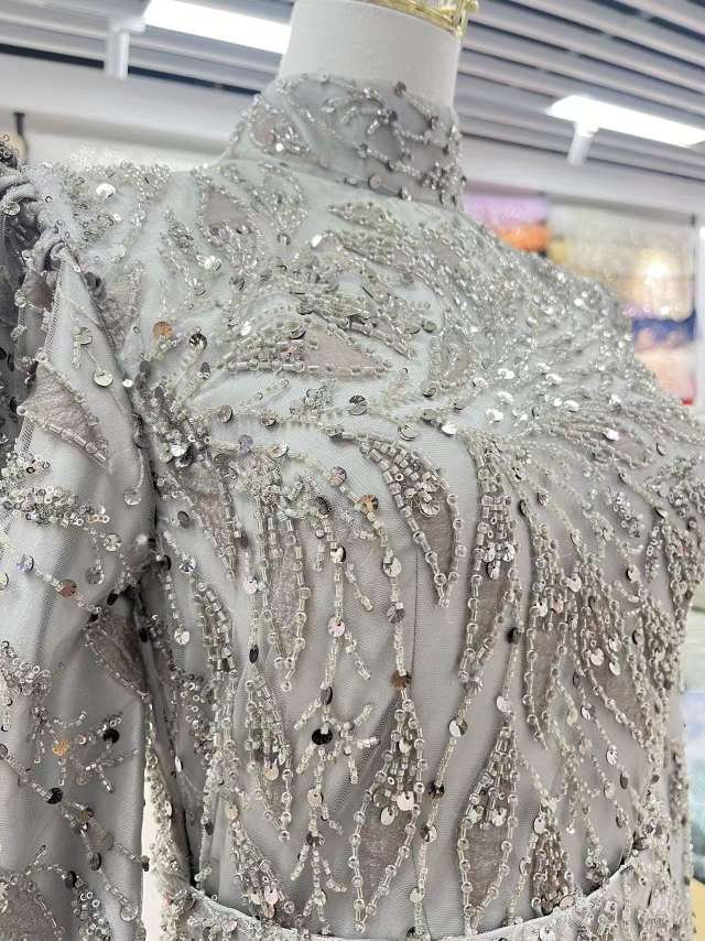 Fabric processing and customization for wedding dresses and evening gowns offer a wide range of fabric options details Picture