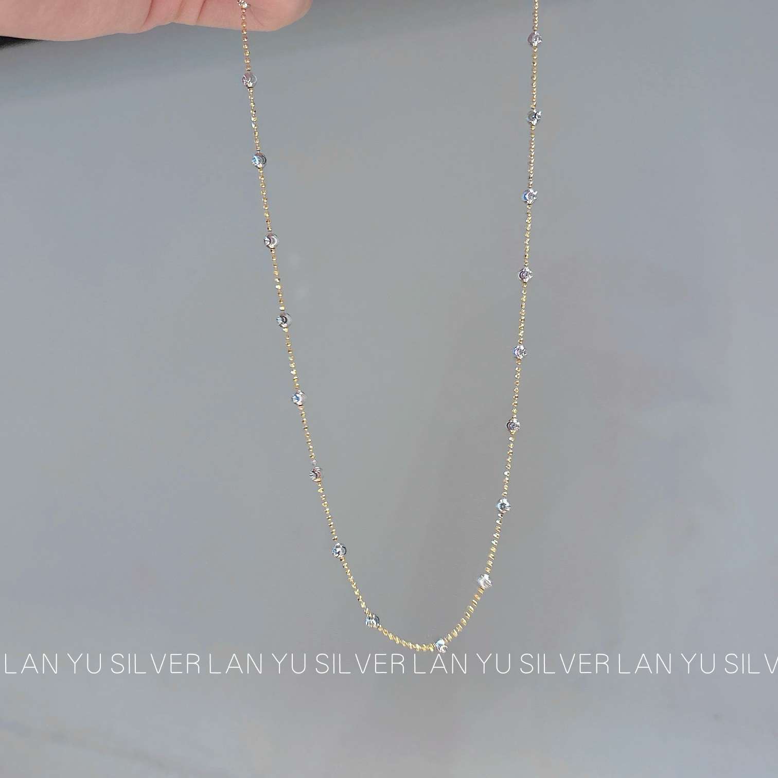 S925通体纯银项链女简约百搭链项饰品潮流首饰细节图