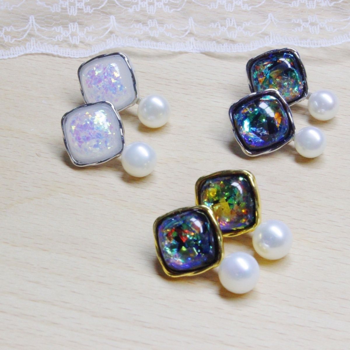 新款复古方糖小众个性款天然淡水珍珠馒头圆耳钉女高级感珍珠耳饰珍珠项链首饰项链详情图15