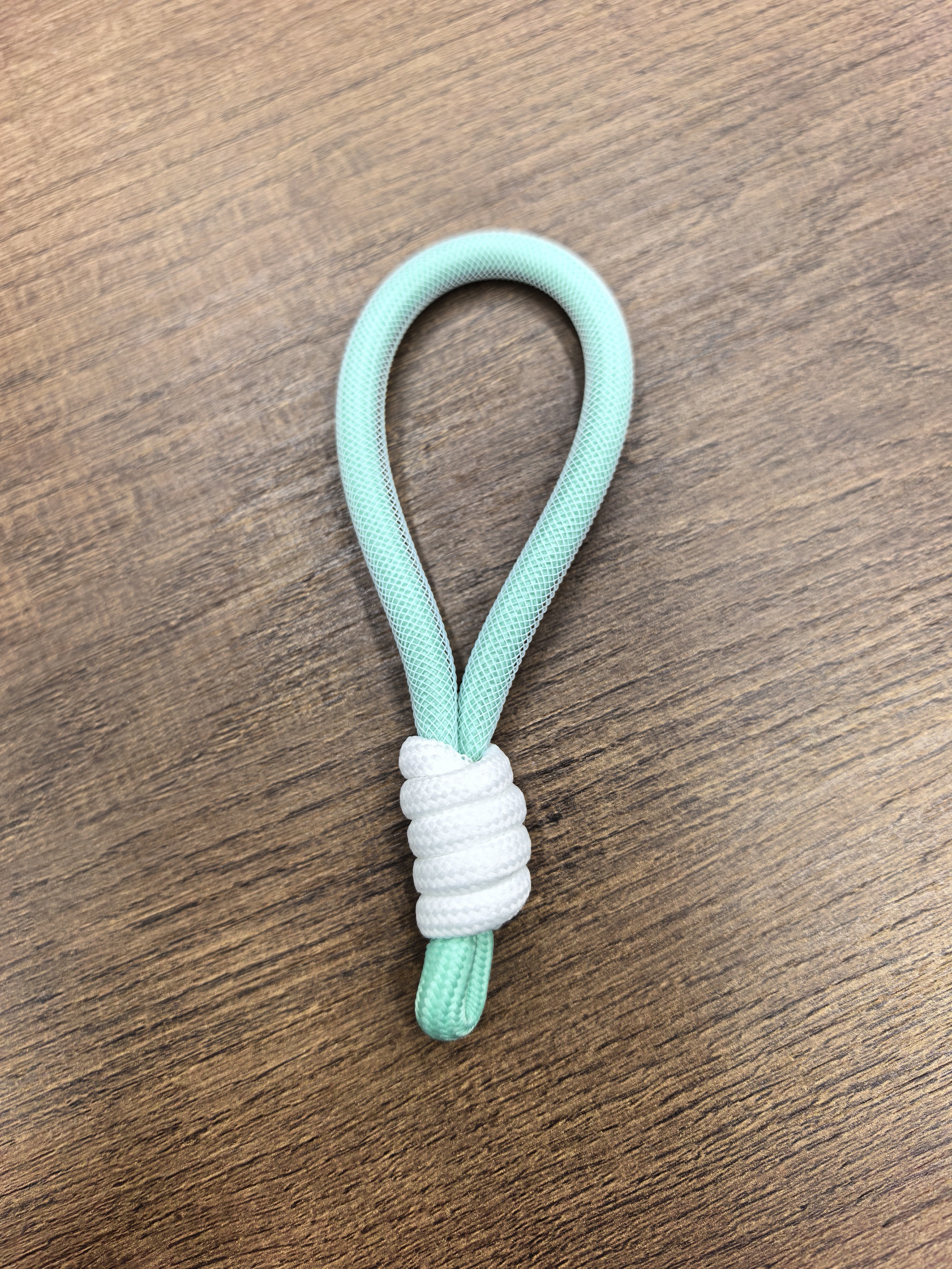 New macaron-colored short woven net bracelet, water cup strap, bag pendant, simple mobile phone pendant detail image 2