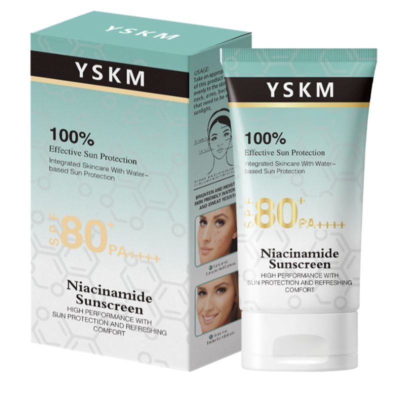 YSKM烟酰胺防晒霜SPF60+PA++100%高倍防晒含烟酰胺养肤 水润清爽 防水防汗 面部专用 防晒护肤二合一