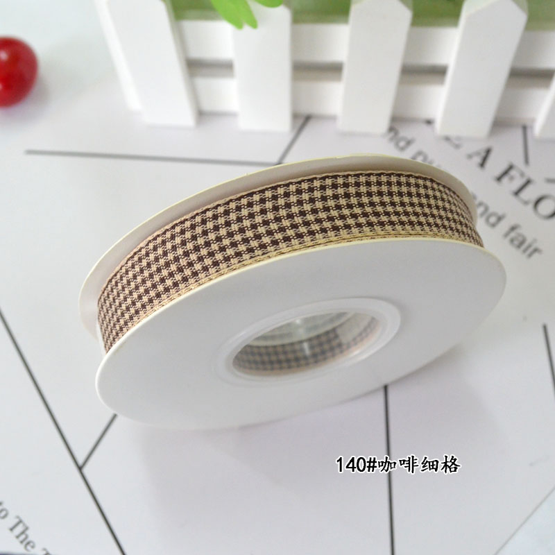 格子带 织带辅料彩带丝带多用途布料装饰材料织带辅料辅料布织带彩带丝带段面圆点织带子母带滚边条