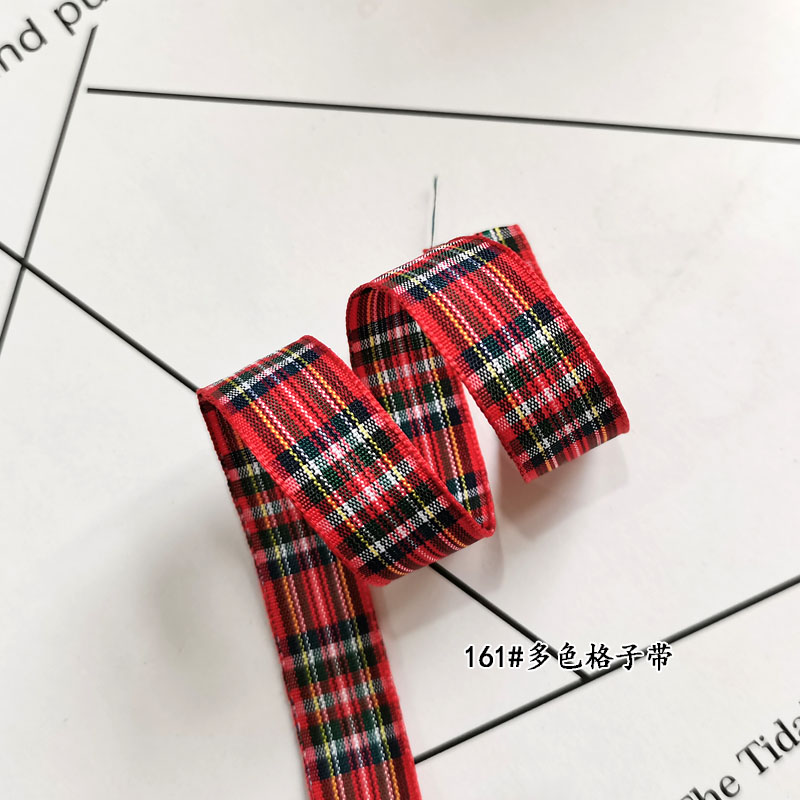 格子带 织带辅料彩带丝带多用途布料装饰材料织带辅料辅料布织带彩带丝带段面圆点织带子母带滚边条详情10