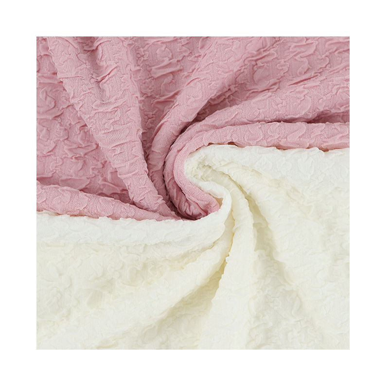 Factory 300g polyester ammonia texture bubble wrinkle suit fabric 75D elastic swimwear sportswear casual swimwear fabric Item Picture