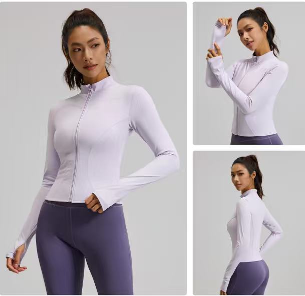 运动户外休闲外套女瑜伽服紧身冬季运动外穿舒适透气