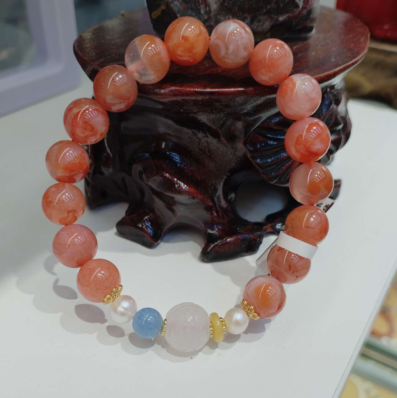 10mm natural crystal bracelet, Nan Red and Fu Jia single-loop bracelet and jewelry, fashionable and versatile, simple and trendy for women