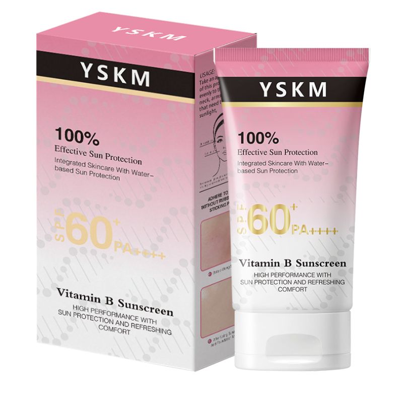 YSKM维生素B防晒霜SPF60+PA++100%高倍防晒 水润养肤  清爽舒适  防水防汗 面部专用