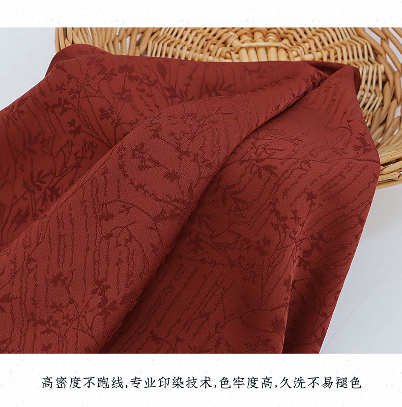 Wholesale woven faux acetic acid dark-patterned jacquard fabric, faux silk Chinese-style starlight striped jacquard fashion cheongsam and shirt fabric detail image 9