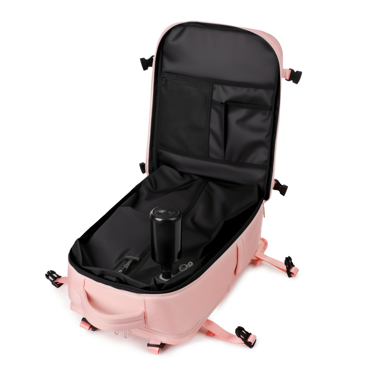 The vacuum-compressed backpack for casual travel is waterproof and scratch-resistant details Picture