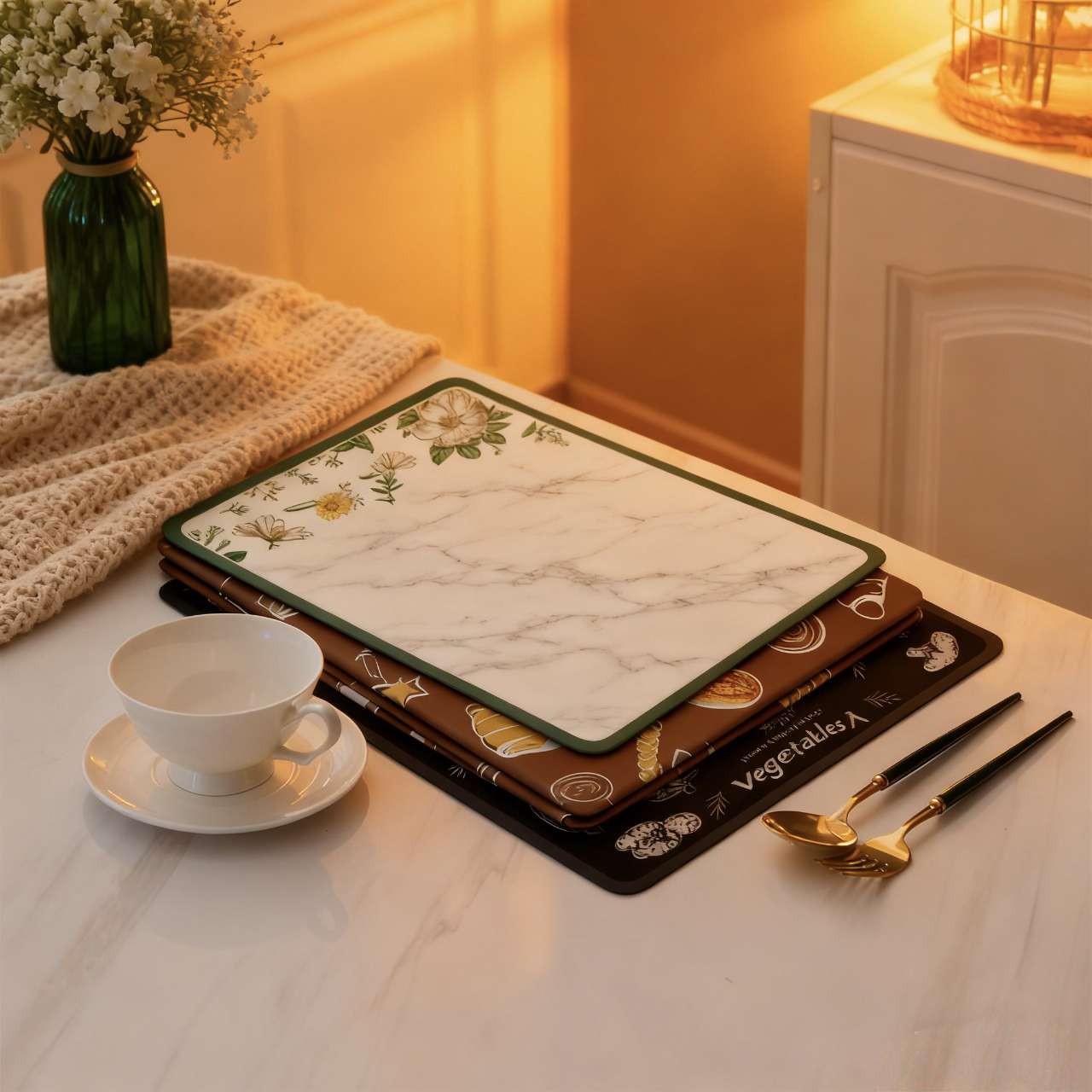 日常家居用品厨房防烫隔热皮革餐垫