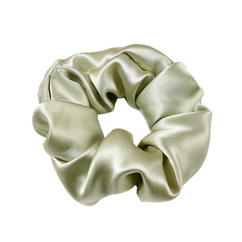 30mm thick 6cm silk hair band, Korean satin hair band, women's silk hair tie, silk hair band headwear, silk handcrafted fabric camellia details Picture