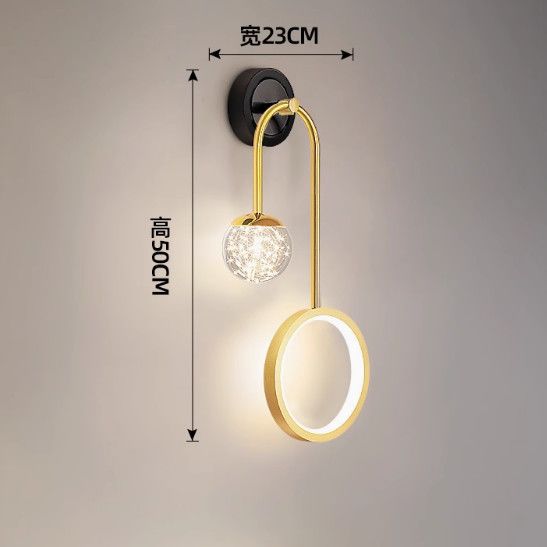 Master bedroom wall lamp, living room sofa background lamp, children's room bedroom lamp, eye-protecting lamp, wall lamp Specification image