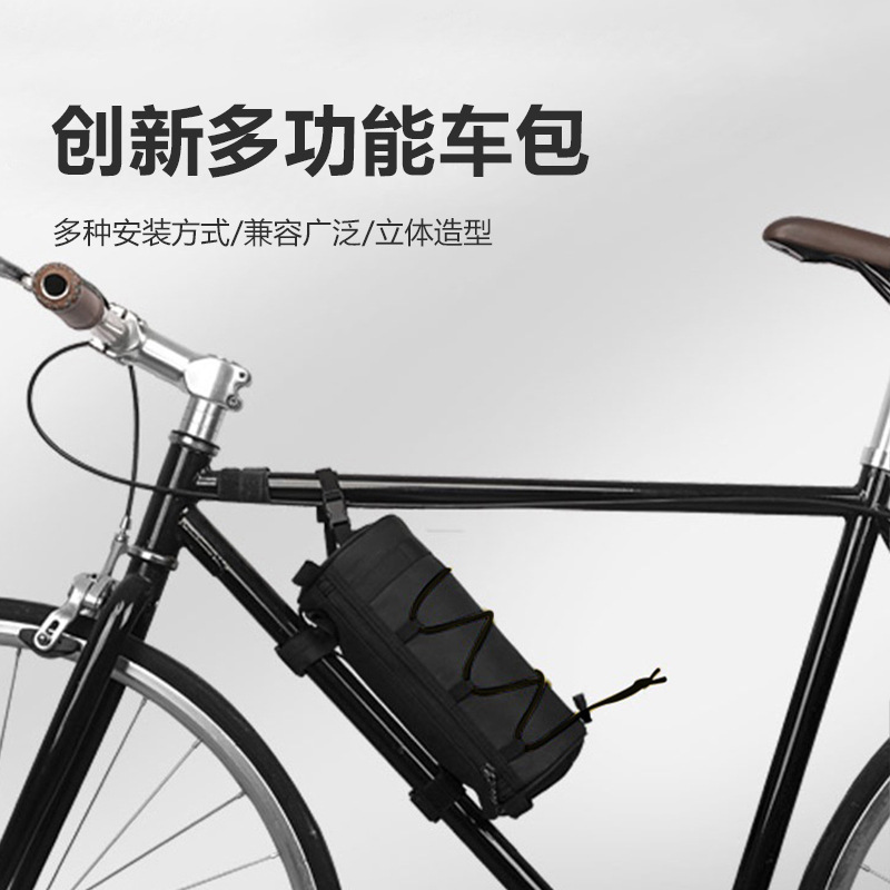 Bicycle hanging bag, road bike multi-functional hanging bag, waterproof front beam bag, convenient storage for riding, stock manufacturer Application Scenario