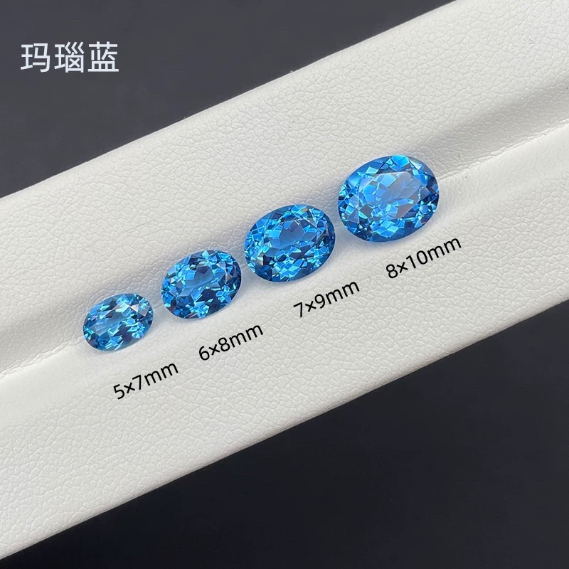 Oval-cut cultivated aquamarine Specification image