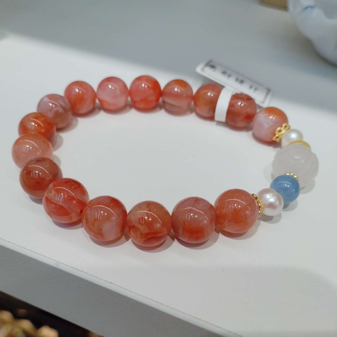 10mm natural crystal bracelet, Nan Red and Fu Jia single-loop bracelet and jewelry, fashionable and versatile, simple and trendy for women Specification image