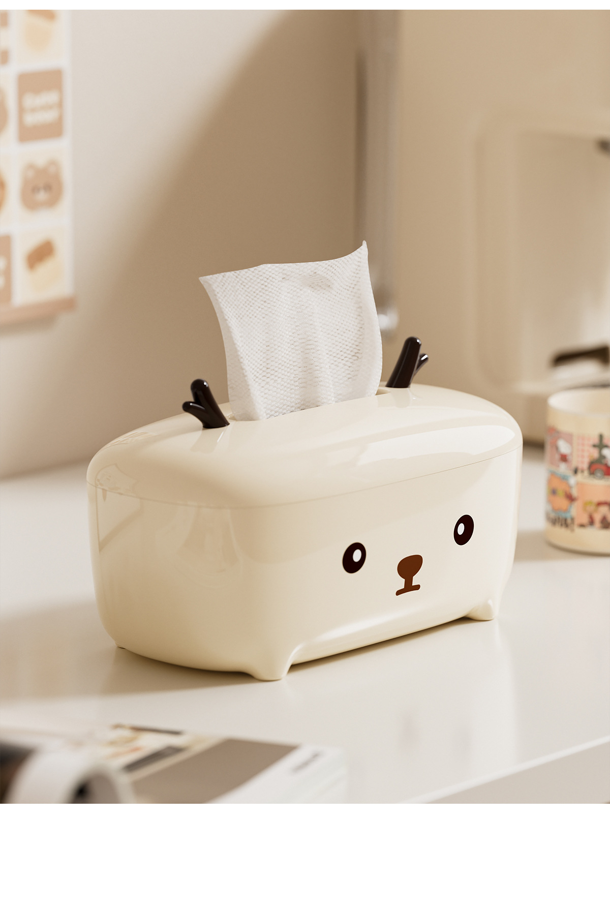 桌面纸巾盒，可爱动物造型抽纸盒，卡通纸巾盒（817-6448）详情16