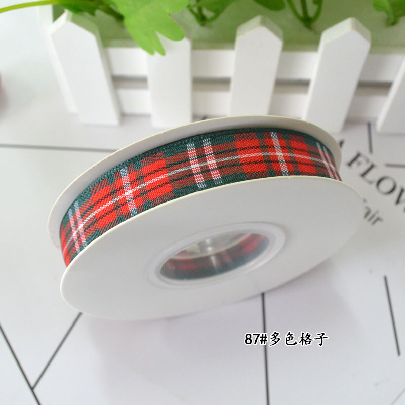 格子带 织带辅料彩带丝带多用途布料装饰材料织带辅料辅料布织带彩带丝带段面圆点织带子母带滚边条详情1