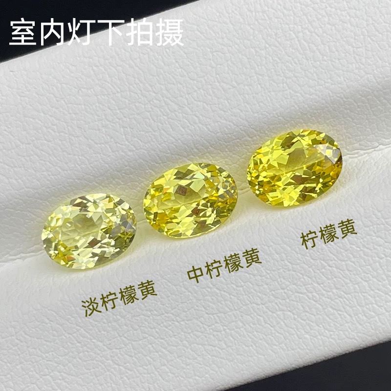 Oval-cut canary yellow sapphire details Picture