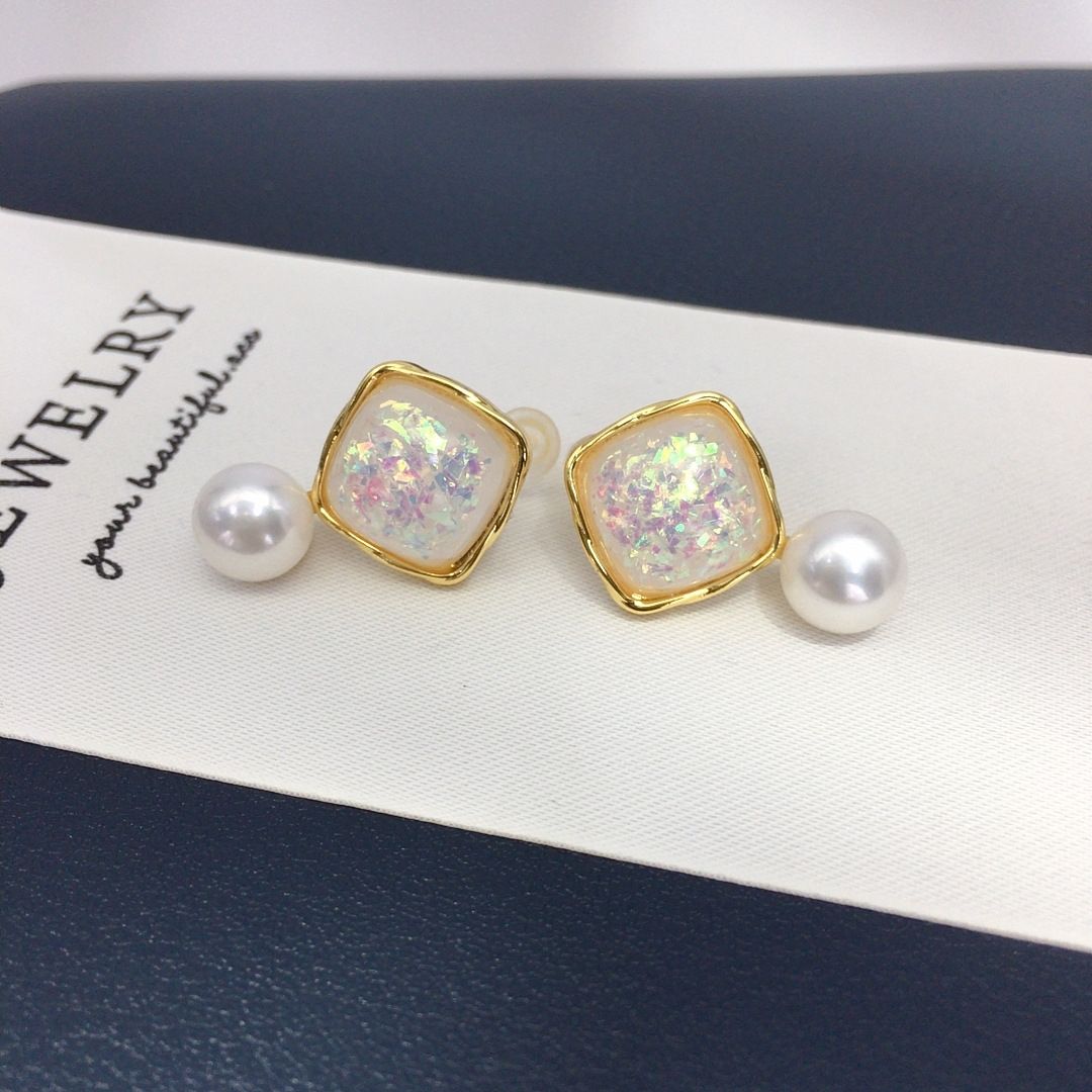 新款复古方糖小众个性款天然淡水珍珠馒头圆耳钉女高级感珍珠耳饰珍珠项链首饰项链详情图5