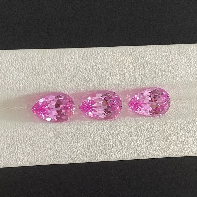 水滴切培育淡粉蓝宝石