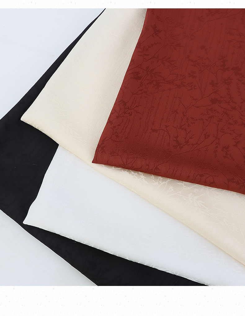Wholesale woven faux acetic acid dark-patterned jacquard fabric, faux silk Chinese-style starlight striped jacquard fashion cheongsam and shirt fabric detail image 10