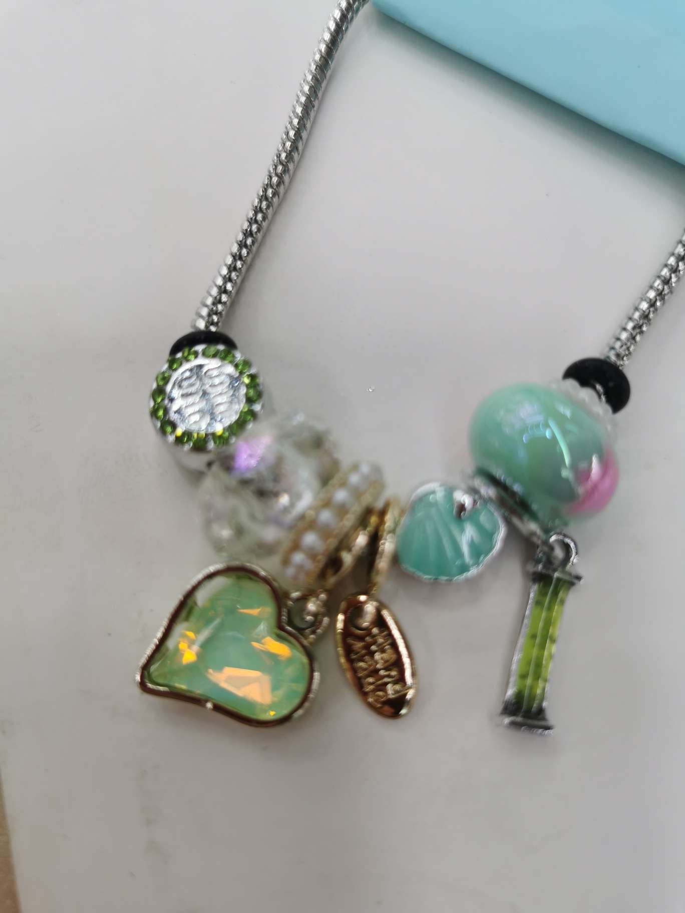 时尚不锈钢手镯沙金铜亚克力晕染手环简约百搭女款饰品手饰品