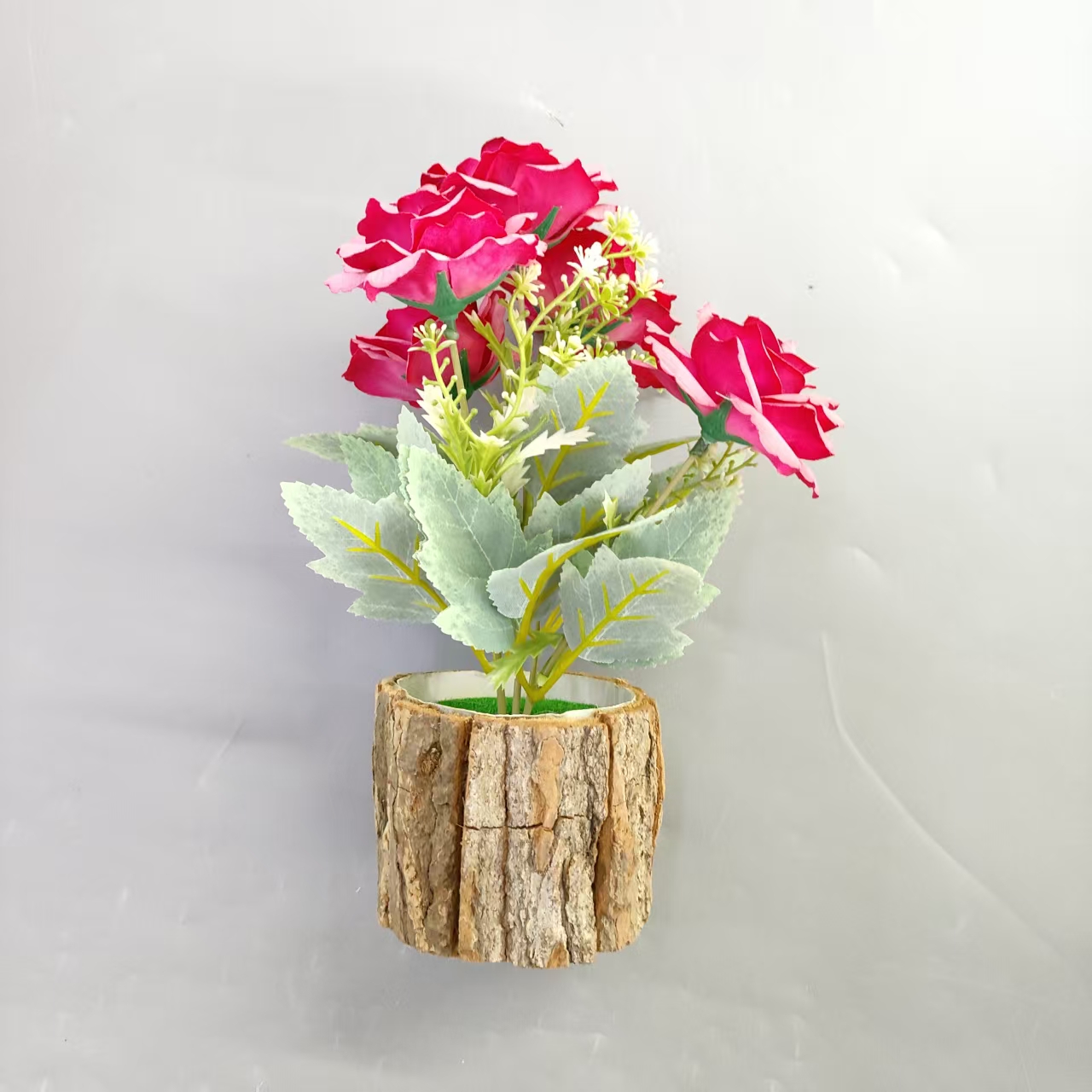 4公分玫瑰花头/玫瑰/花杆/竹木/火把狂欢夜导具白底实物图