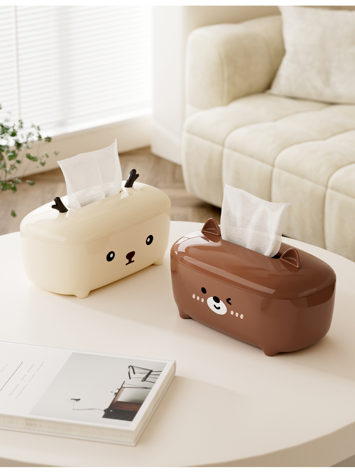 桌面纸巾盒，可爱动物造型抽纸盒，卡通纸巾盒（817-6448）详情14