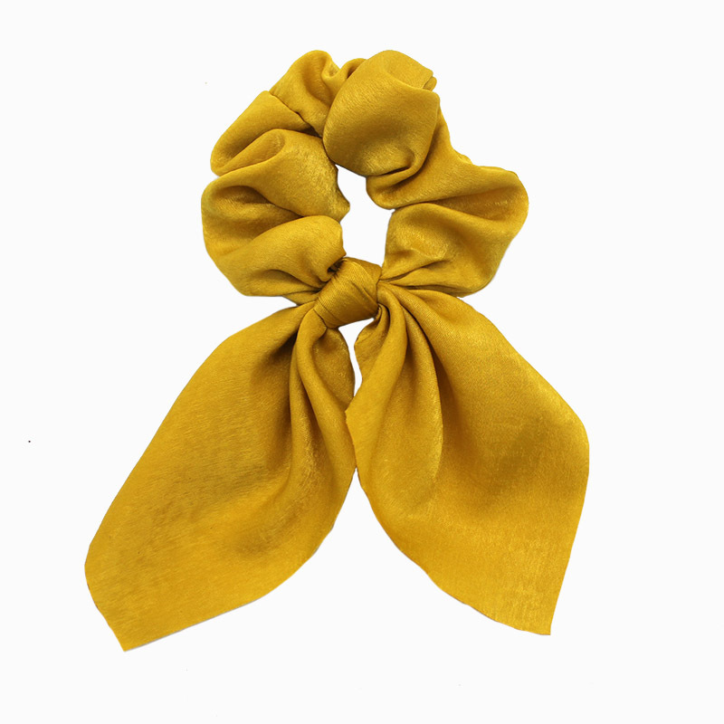 Wholesale of solid-color hair ribbons, hair bands, bow ties, leather bands, fabric large intestine rings, rabbit ear hair ties and hair accessories Specification image