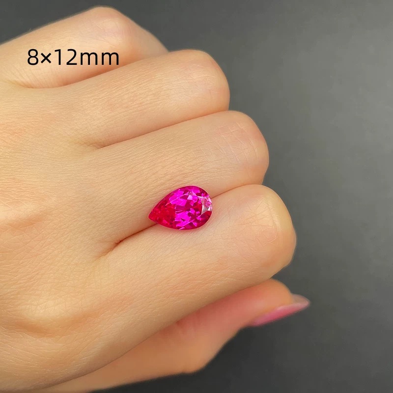 Water-drop cut cultivated pink sapphire Application Scenario