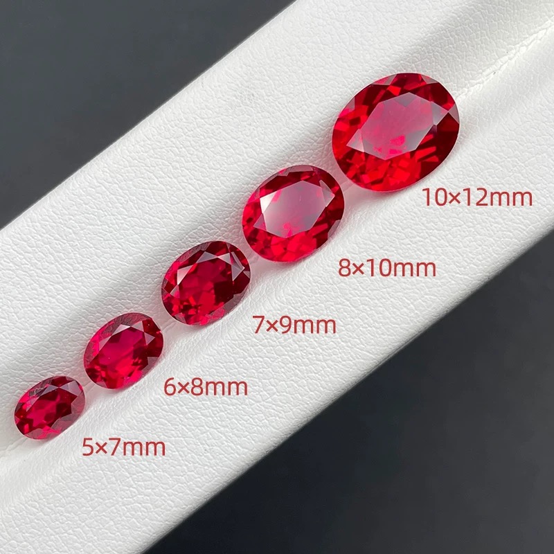 Oval-cut ruby